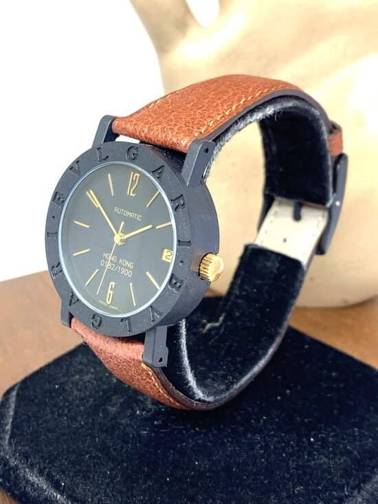 BULGARI - Carbongold edizione limitata per Hong Kong con  Bvlgari Watch Limited Edition Hong Kong Swiss Automatic Black Dial Brown Leather